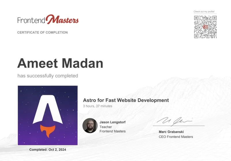 Certificate