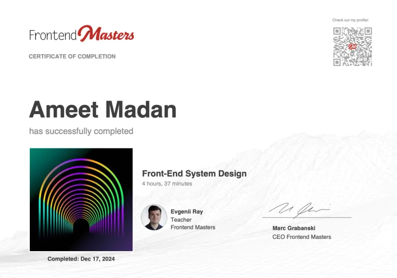 Certificate